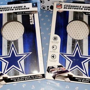 New Set of 2 Dallas Cowboy Mine Table Top Cornhole Game & BT Speaker